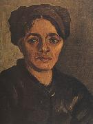 Head of a Peasant Woman with Dark Cap (nn04), Vincent Van Gogh